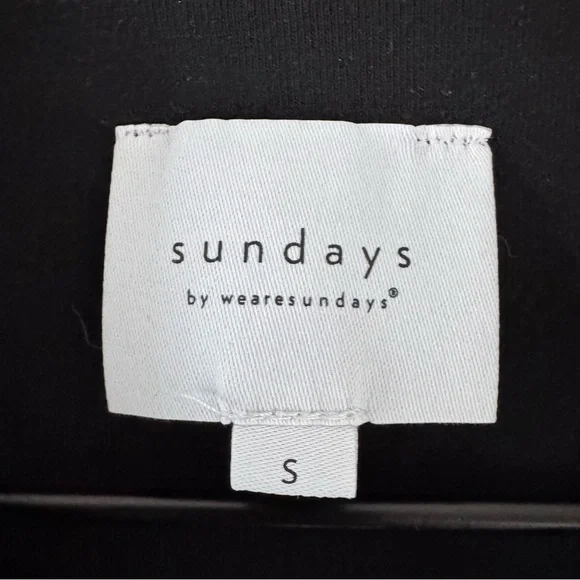 Sundays Zip Front Athletic Mini Dress Black Drop Waist Sporty Size Small - Picture 8 of 10